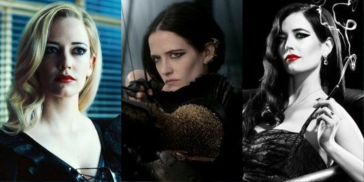 Tạo hình của Eva Green trong Dark Shadows, 300: Rise of an Empire và Sin City: A Dame to Kill For.