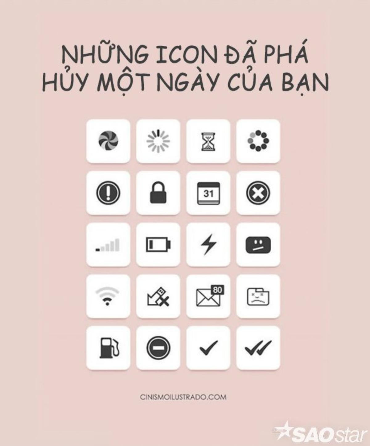 Loading, wifi 2 vạch, pin yếu,...là những icon có thể biến một ngày đẹp trời của bạn trở nên tồi tệ.