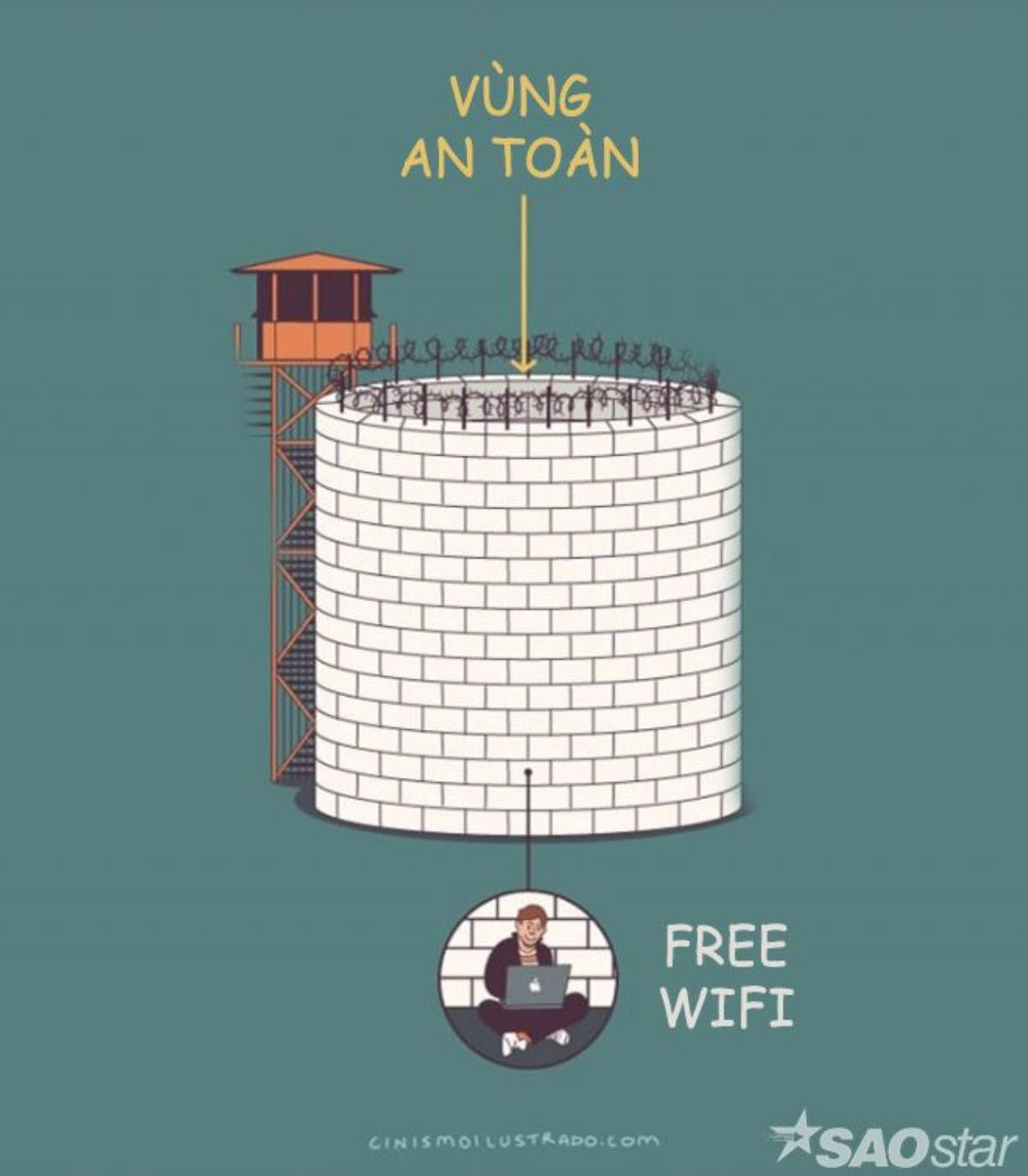 Vùng an toàn giờ đây là khu vực với wifi kết nối mạnh, cách biệt với thế giới xung quanh, mạnh ai nấy làm.