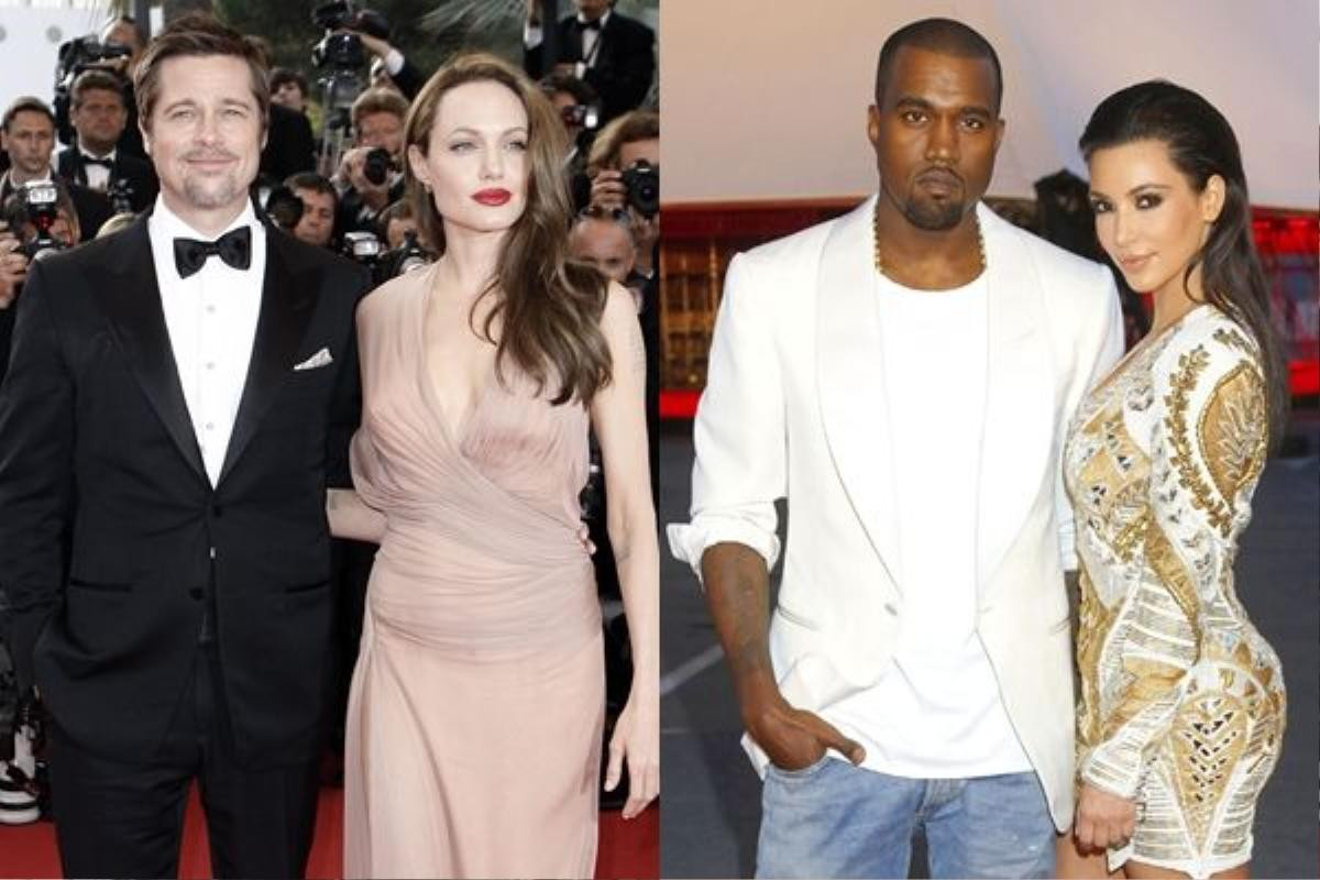 Brad Pitt - Angelina Jolie và Kanye West - Kim Kardshian.