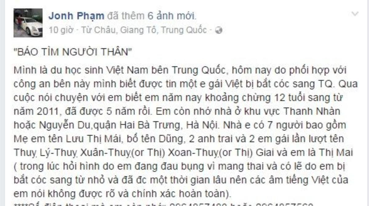 Bài chia sẻ của Jonh Phạm.