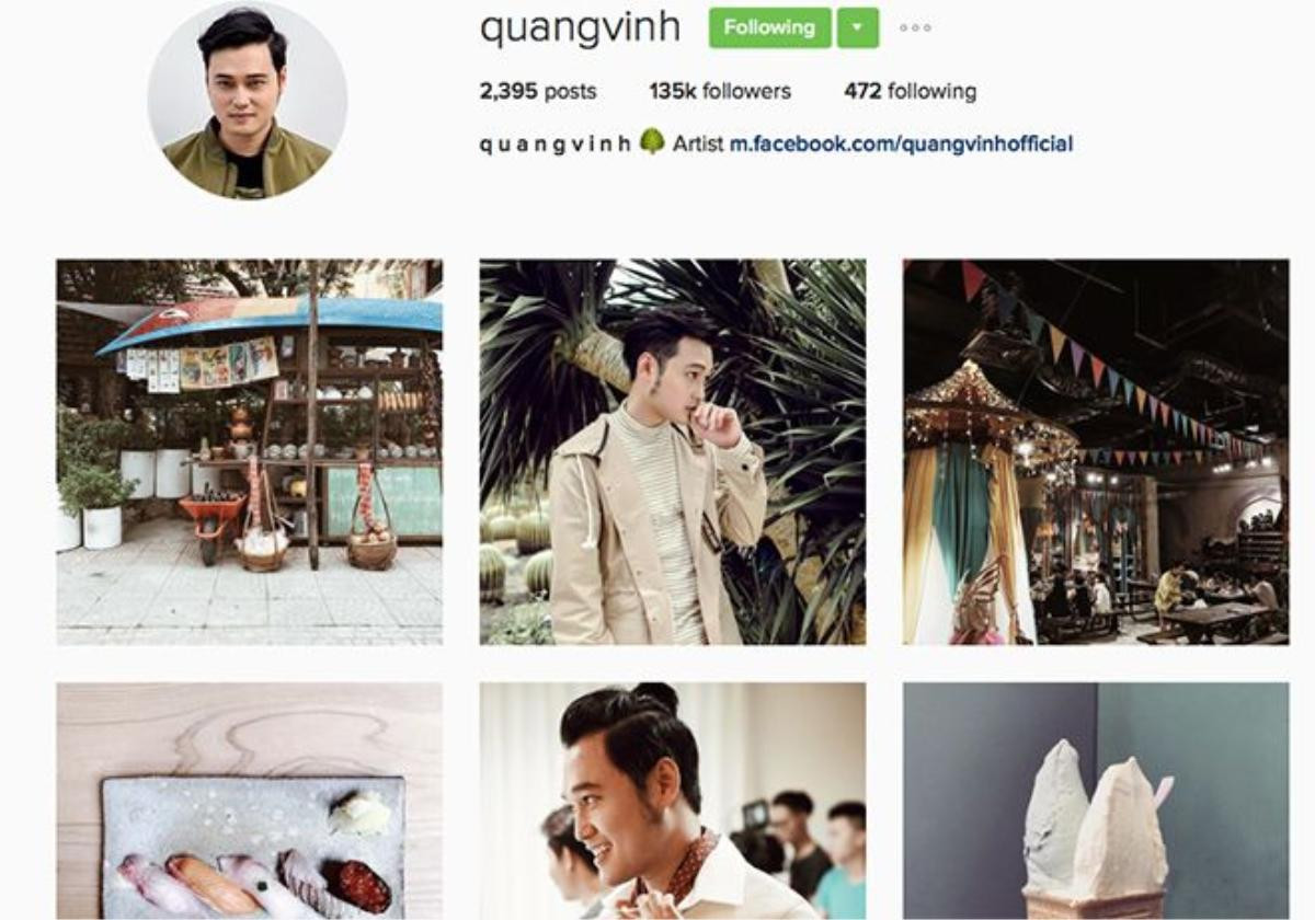 "Lục" Instagram của Quang Vinh và Lý Quí Khánh thì dễ dàng thấy cả hai không còn follow nhau.