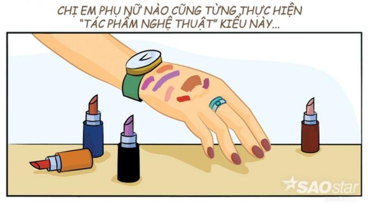 Dù thế nào, chúng ta không thể nào phủ nhận, các chị em là bậc thầy hội họa, màu son dù chỉ khác nhau một chút cũng sẽ bị các nàng phát hiện ngay thôi!