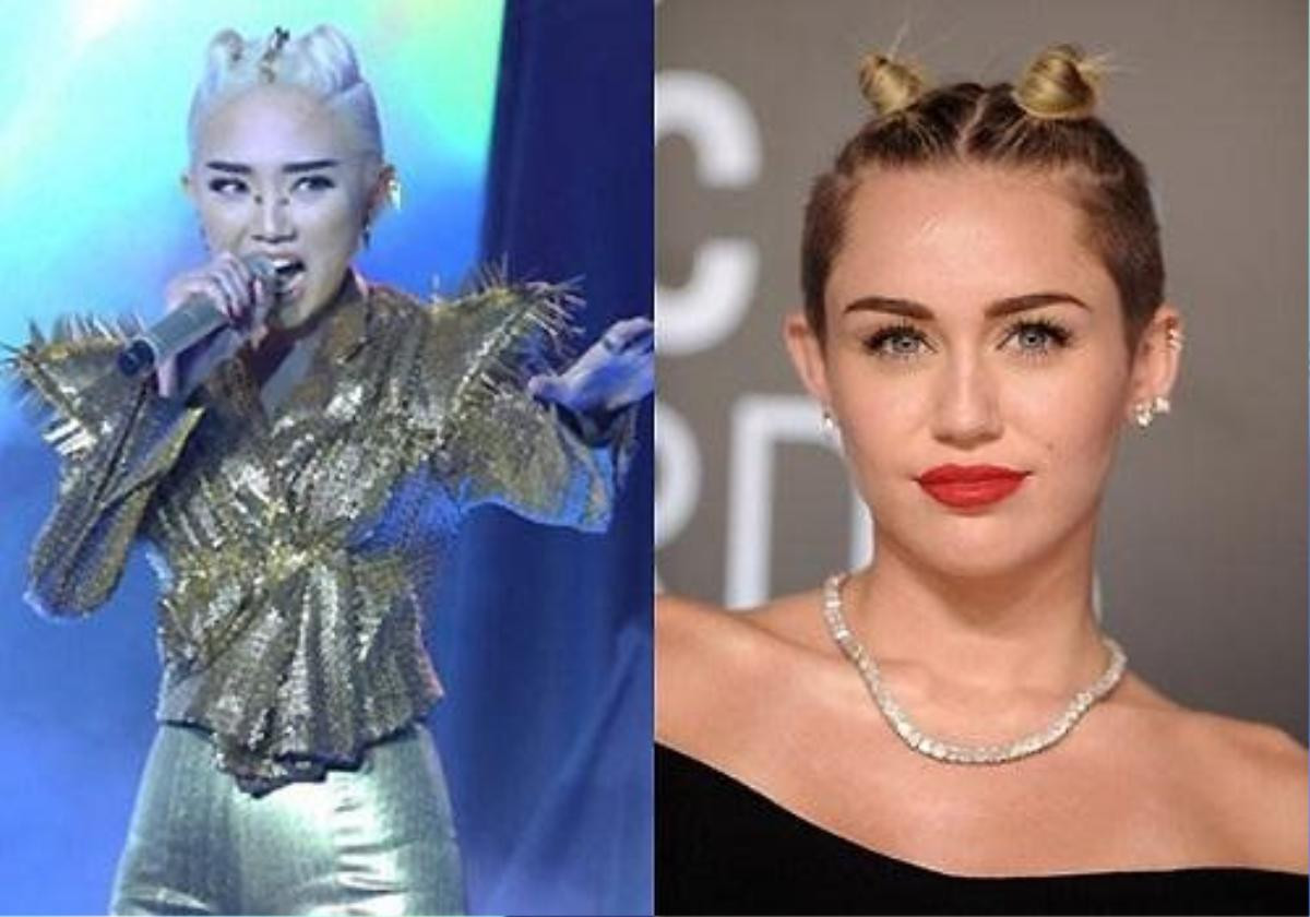 Quả đầu natra mà Miley từng tạo xu hướng một thời. 