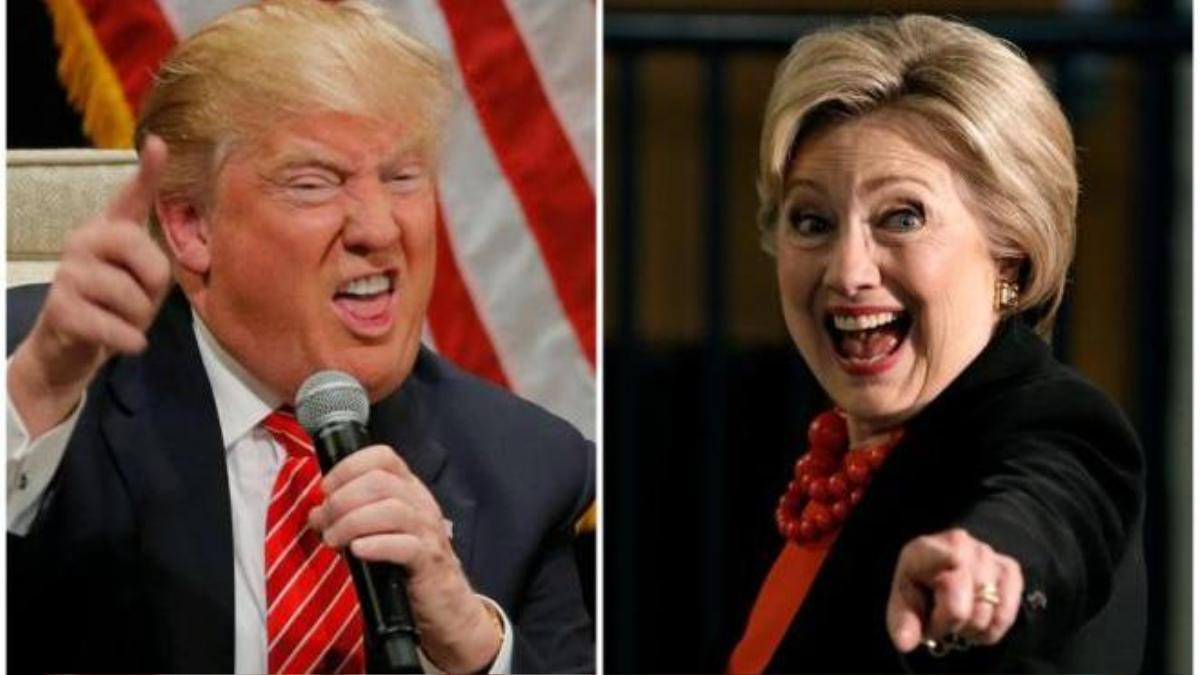 Hai ứng cử viên tổng thống Mỹ - Donald Trump và Hillary Clinton