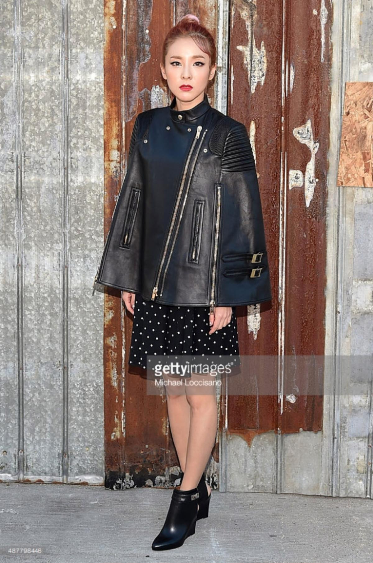 attends the Givenchy fashion show during Spring 2016 New York Fashion Week at Pier 26 at Hudson River Park on September 11, 2015 in New York City.