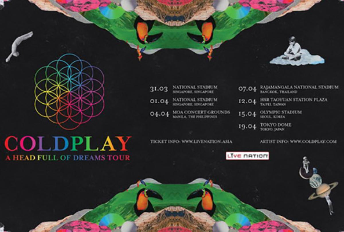 Coldplay công bố tour diễn vòng quanh thế giới sẽ ghé thăm các nước châu Á.