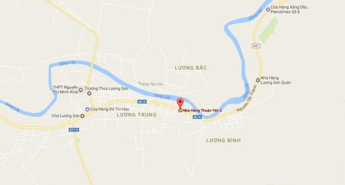 Nhà hàng Thuận Yến 2 nơi xảy ra vụ hỗn chiến khiến 1 người tử vong. Ảnh : Google Map