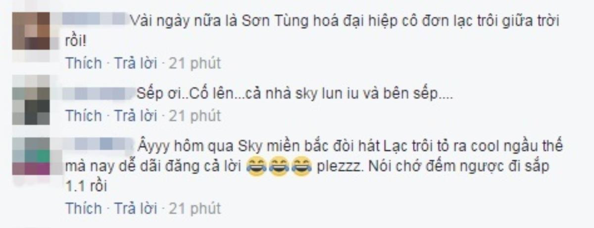 'Vài ngày nữa là Sơn Tùng hóa đại hiệp cô đơn lạc trôi giữa trời rồi!' Ảnh 2