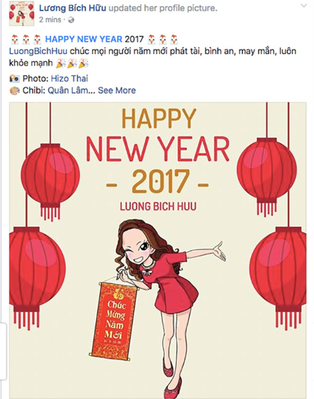 Sao Việt rộn ràng gửi lời chúc mừng năm mới 2017 Ảnh 14