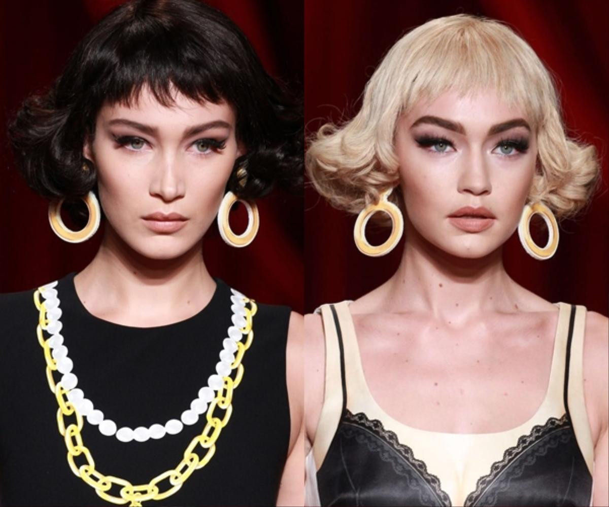 Cặp chị em nhà Hadid tiếp tục 'song kiếm hợp bích' trong chiến dịch mới của Moschino Ảnh 1