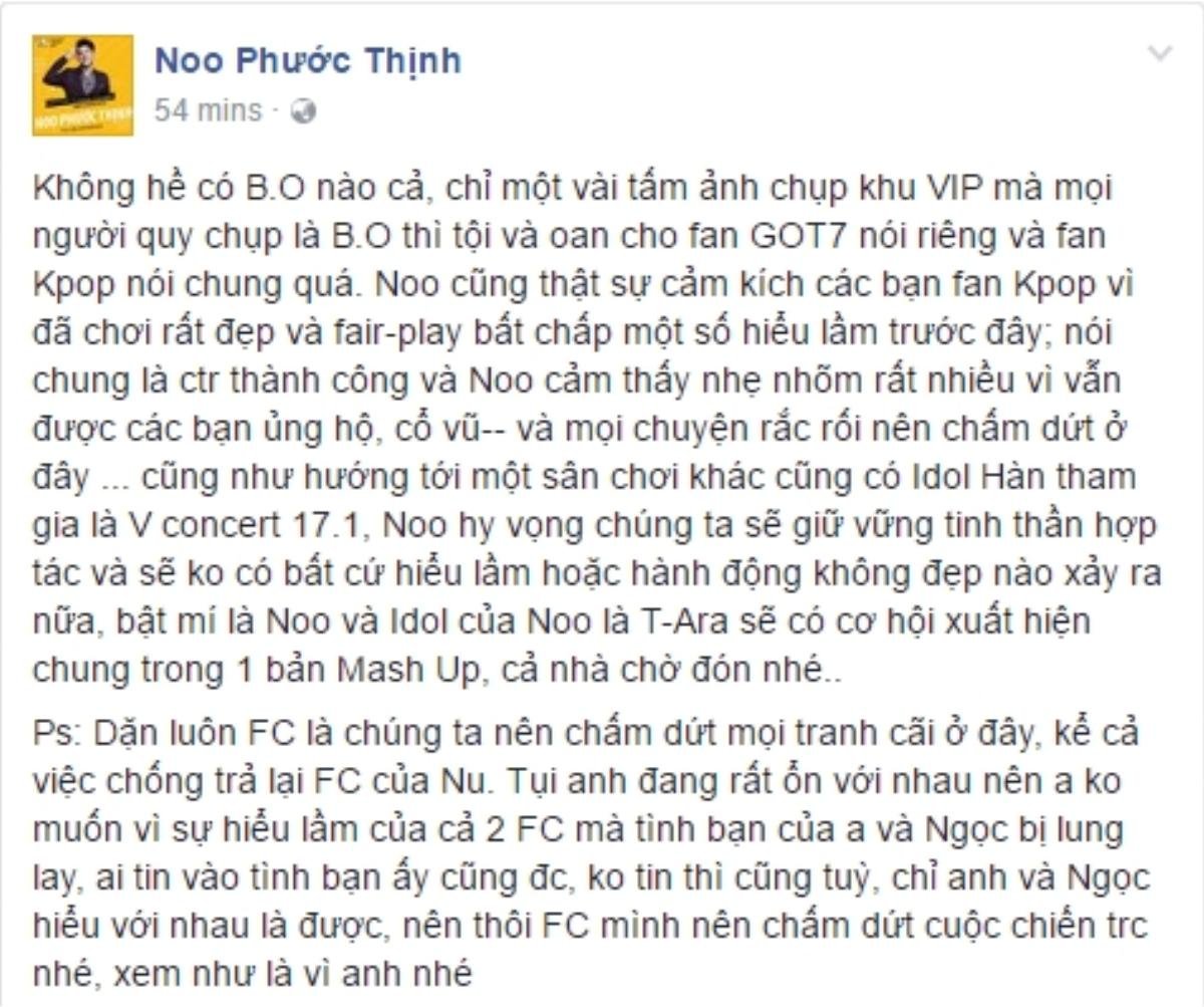 Noo Phước Thịnh khẳng định không có 'biển đen', minh oan cho fan GOT7 Ảnh 4