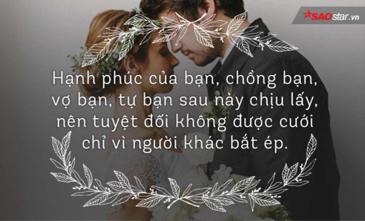 Dù cuộc đời có tệ với bạn ra sao, cũng đừng bao giờ kết hôn vì những lý do này Ảnh 1