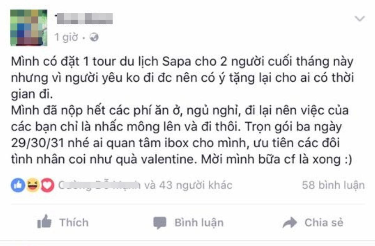 Trào lưu tặng chuyến du lịch miễn phí 3 ngày cuối tháng 2, bạn đã bị lừa chưa? Ảnh 1