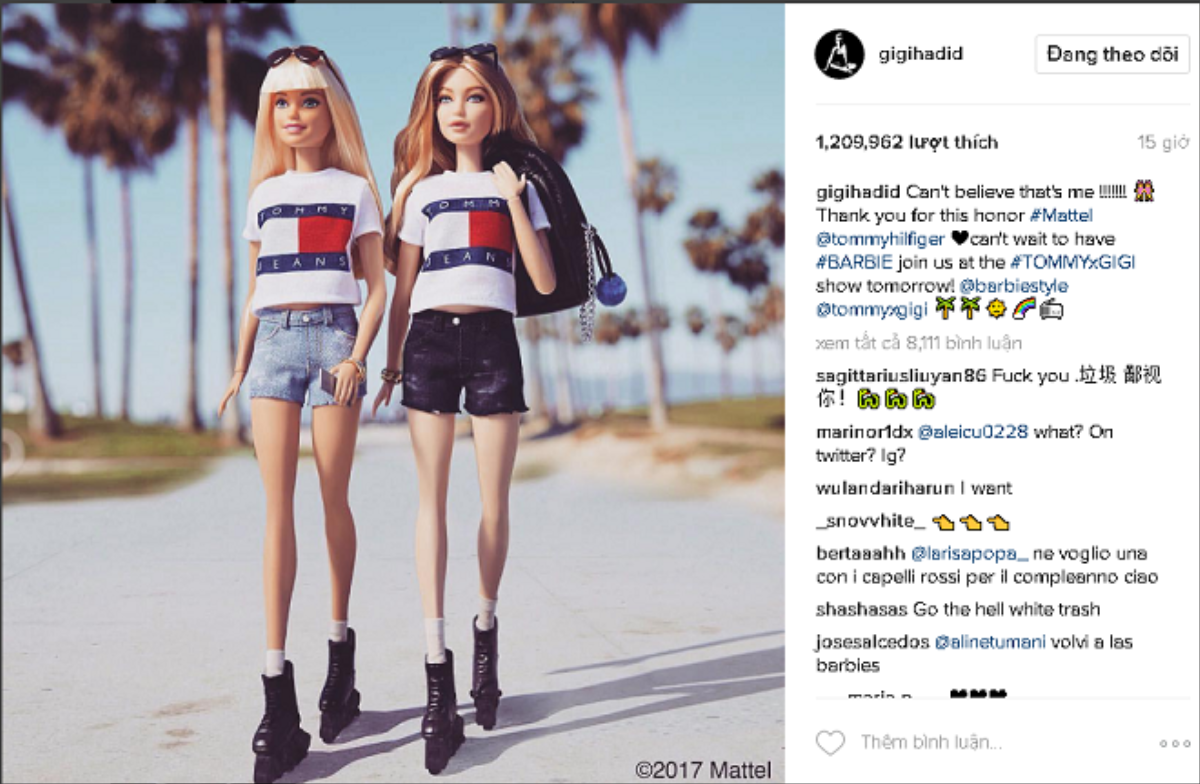 Tommy Hilfiger 'chiều'  Gigi Hadid đến mức sản xuất hẳn một cô búp bê Barbie hệt cô nàng Ảnh 2