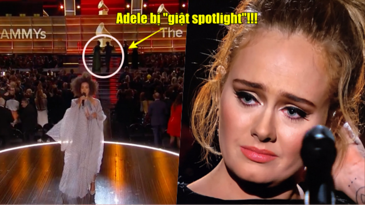 Grammy: Không chỉ ẵm hết giải, 'thánh nhọ' Adele còn 'bội thu' sự cố Ảnh 3