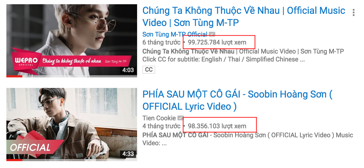 Sơn Tùng hay Soobin Hoàng Sơn: Ai sẽ cán mốc 100 triệu view trước? Ảnh 1