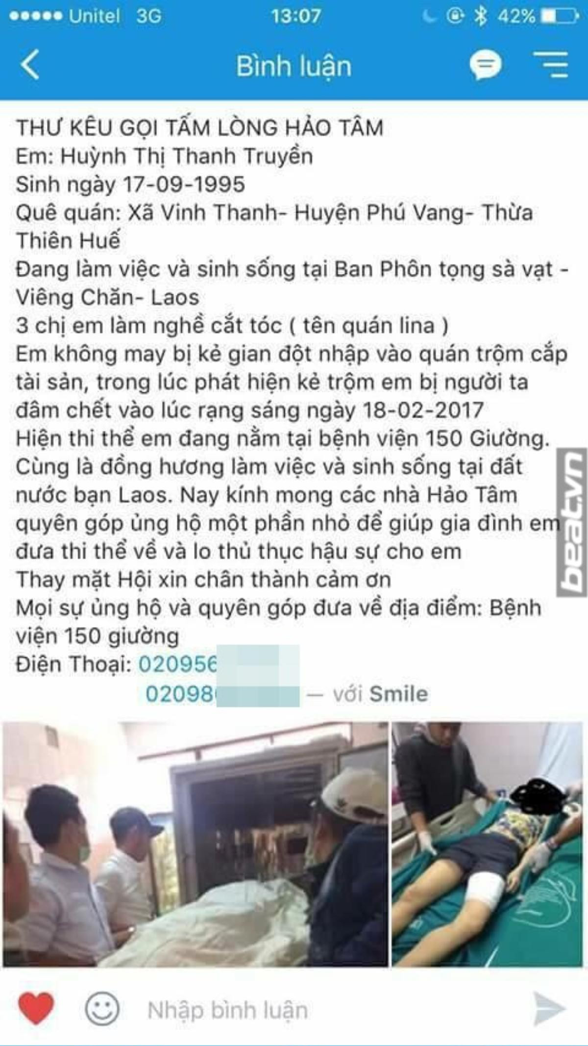 Cô gái xinh đẹp người Việt bị sát hại ngay giữa thủ đô của Lào Ảnh 2