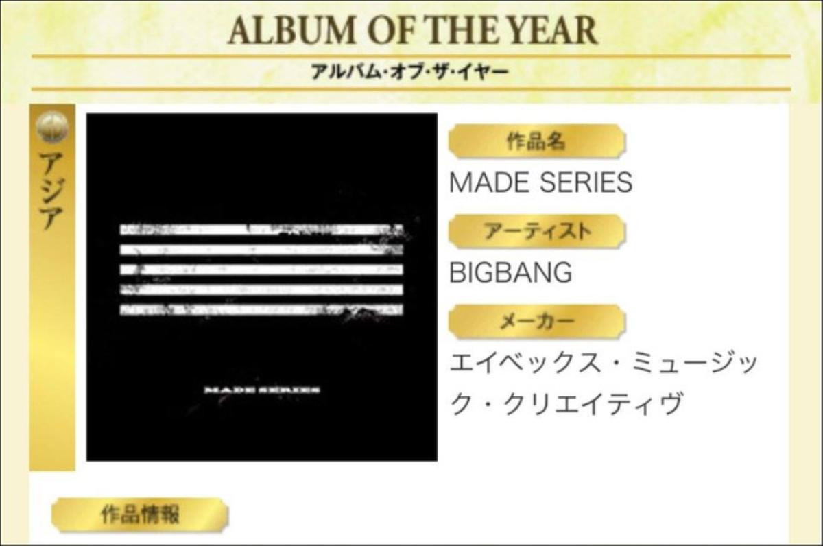 Không tham dự sự kiện, BigBang vẫn ẵm trọn 5 giải tại Japan Golden Disc Awards 2017 Ảnh 2