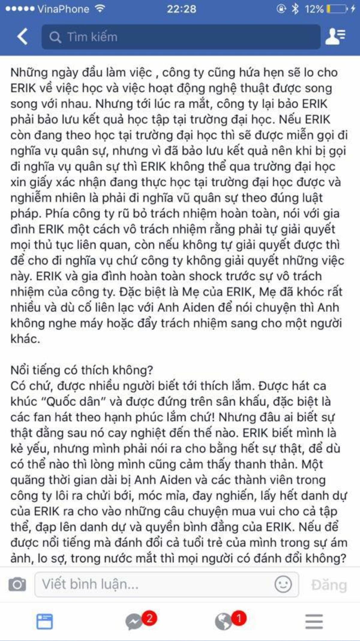 Erik tiếp tục đáp trả Aiden, chuyện ồn ào rời nhóm đến bao giờ có hồi kết? Ảnh 4