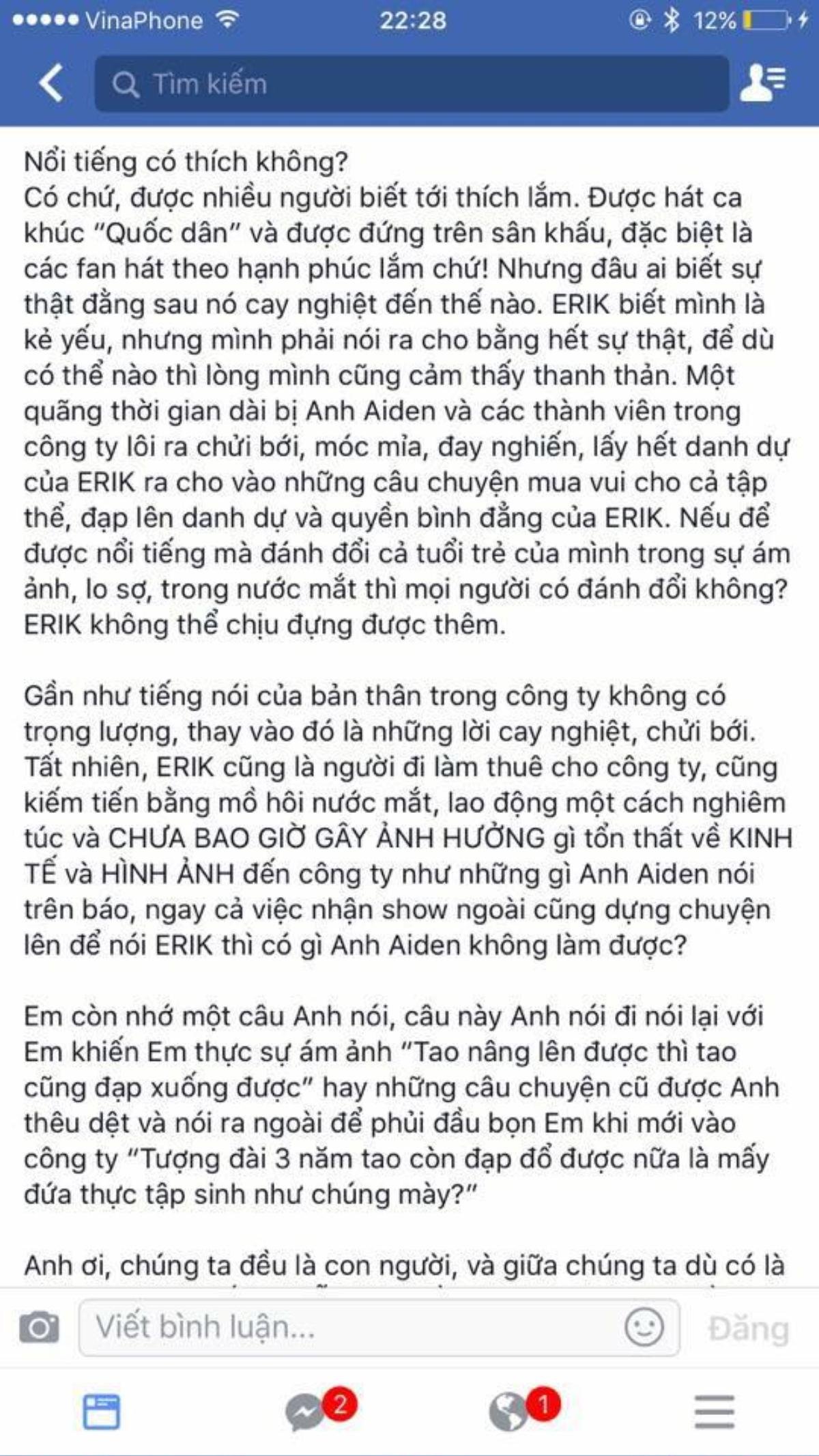 Erik tiếp tục đáp trả Aiden, chuyện ồn ào rời nhóm đến bao giờ có hồi kết? Ảnh 5