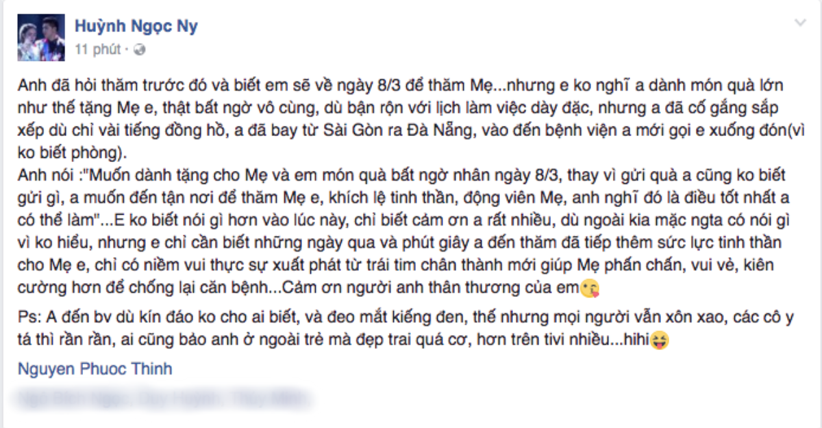 Khoảnh khắc ấm áp nhất 8/3: Noo Phước Thịnh bất ngờ đến thăm người mẹ ung thư của học trò Ảnh 1