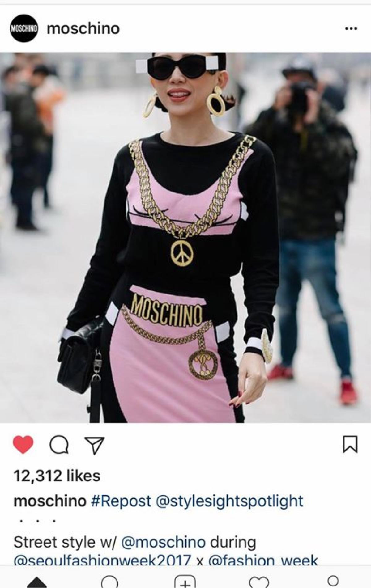 Tóc Tiên xuất hiện trên Instagram của thương hiệu thời trang Moschino Ảnh 1