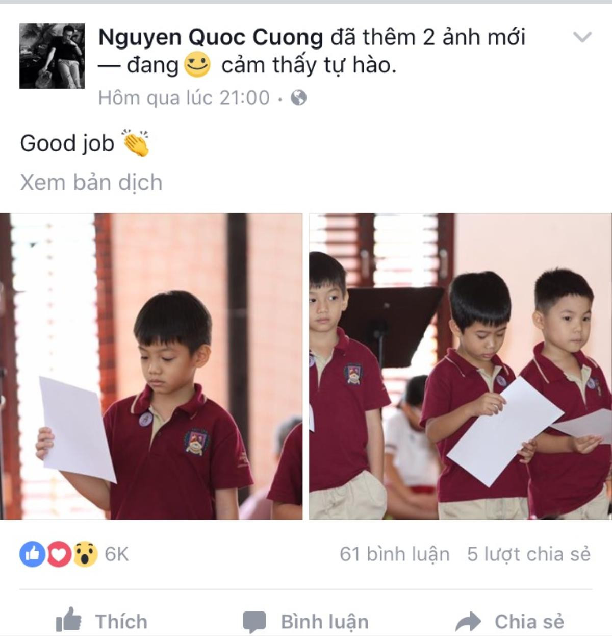 Hồ Ngọc Hà, Cường Đô La tiếp tục xuất hiện cùng nhau trong ngày Subeo nhận bằng khen học tập Ảnh 1