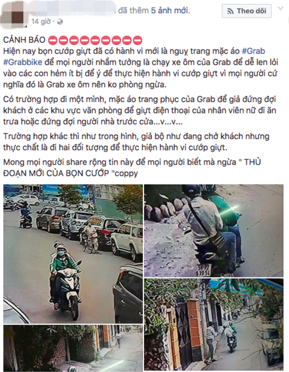 Tranh cãi hình ảnh người đàn ông 'nguỵ trang' Grabbike để thực hiện hành vi cướp giật? Ảnh 1