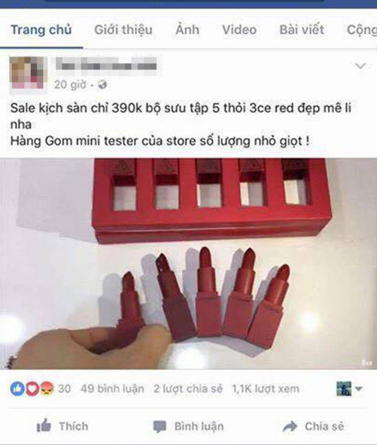 Son 3CE tràn lan fake… xuất hiện cả set mini giá chỉ bằng 1 thỏi son thường Ảnh 6