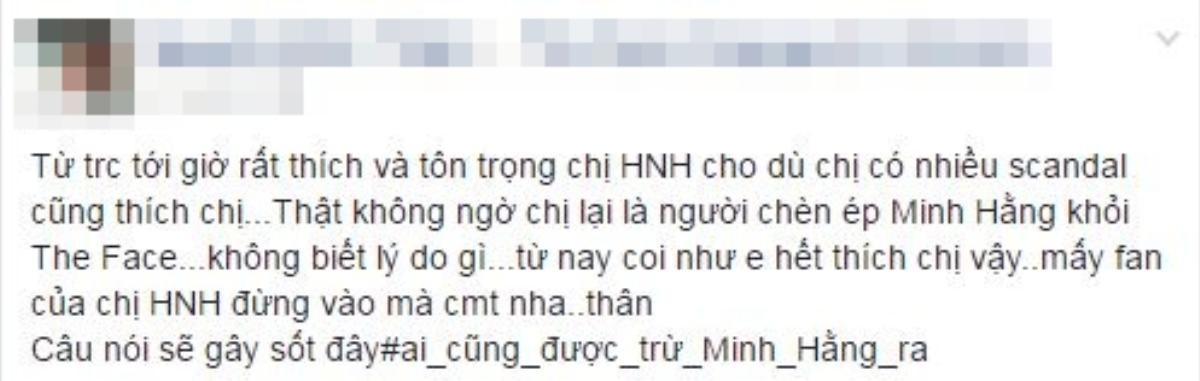 Fan 'dậy sóng' trước câu nói đanh thép để chèn ép Minh Hằng của Hà Hồ: 'Ai cũng được, trừ Minh Hằng ra' Ảnh 4