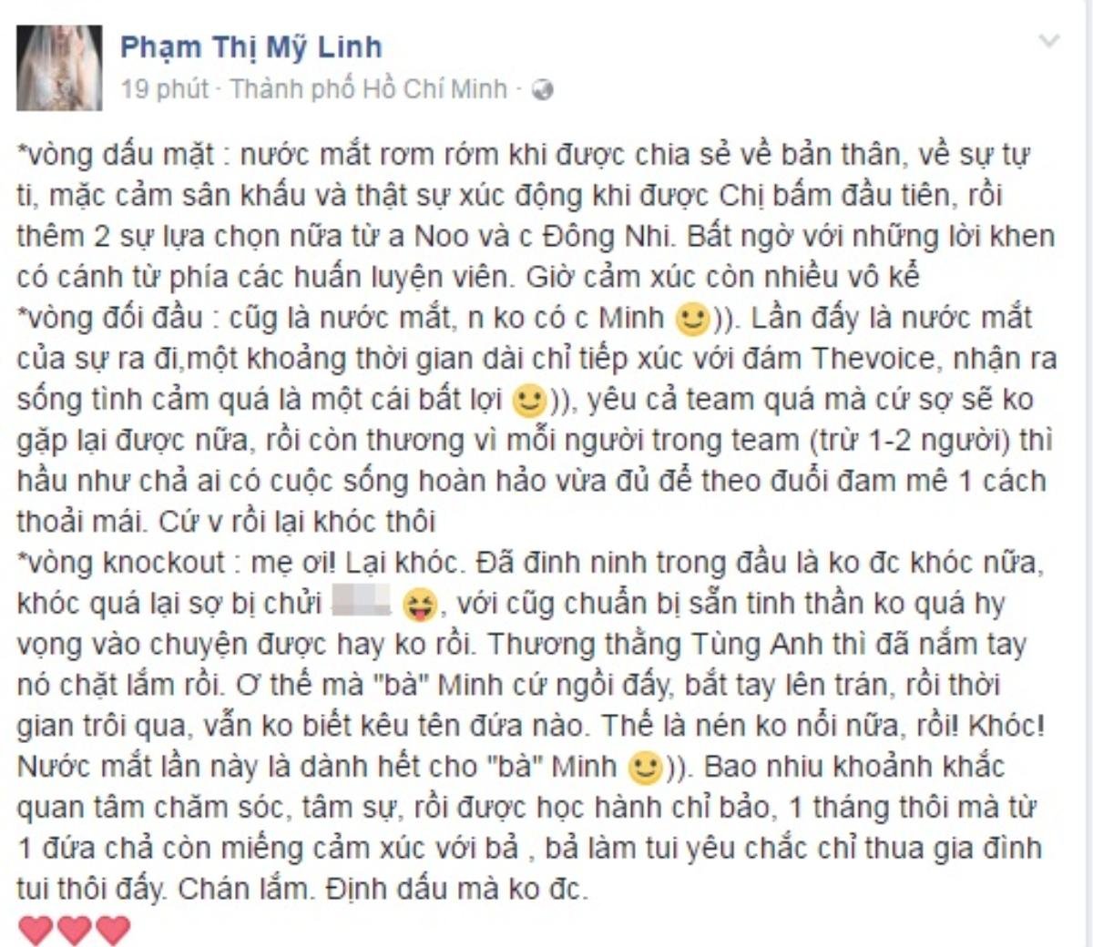 Xúc động bức thư thí sinh bị loại gửi Thu Minh: 'Từ lúc không còn miếng cảm xúc với chị, giờ chị là lí do để em phấn đấu!' Ảnh 1