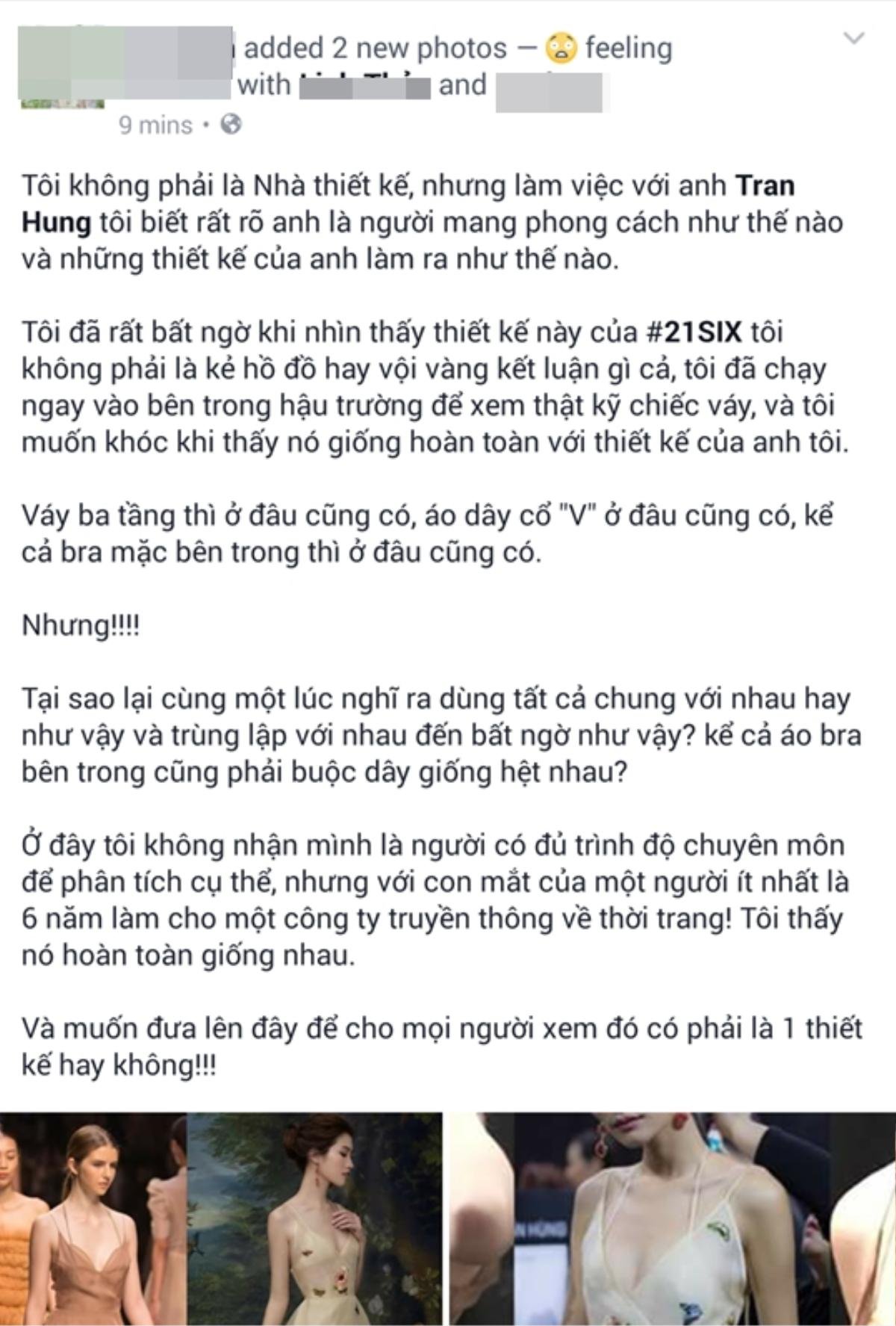 Nghi vấn 21SIX bê y xì chiếc váy signature của NTK Trần Hùng vào BST mới? Ảnh 1