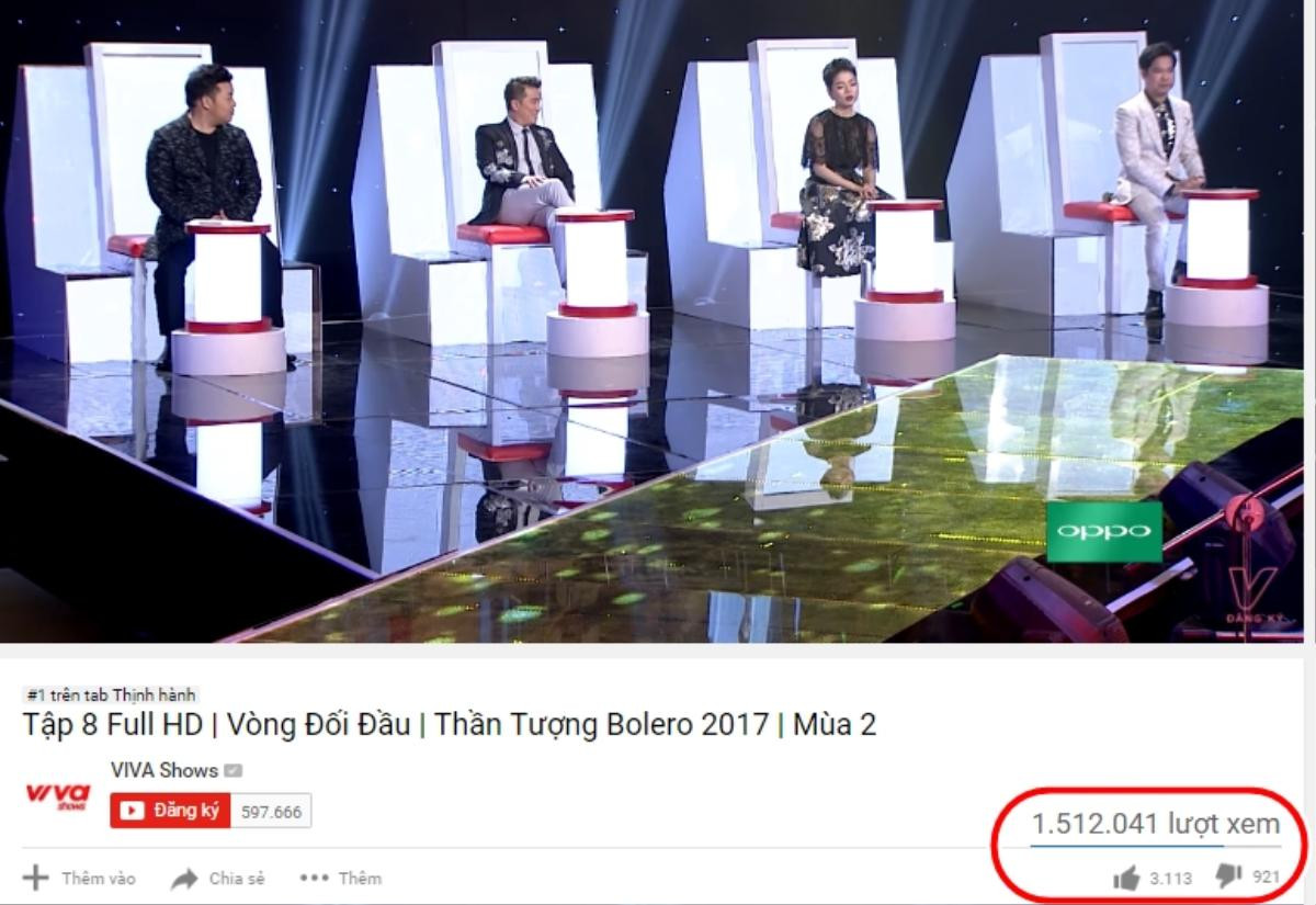 Thần tượng Bolero 2017 tiếp tục xuất sắc thăng hạng #1 Trending của Youtube Ảnh 2