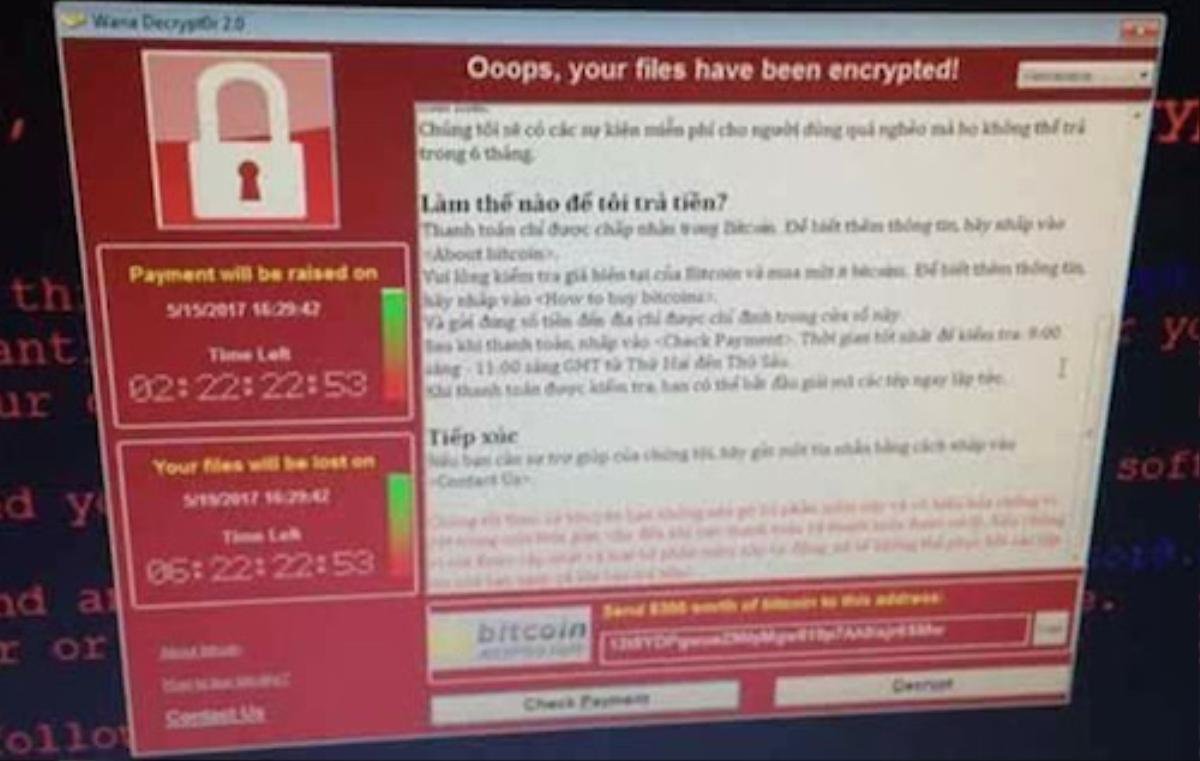 Mã độc WannaCry có thể bùng phát mạnh ở Việt Nam hôm nay Ảnh 1