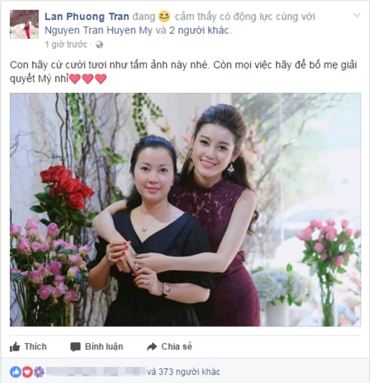 Mẹ Á hậu Huyền My động viên tinh thần con gái trước scandal 'mồi chài' người yêu bạn thân Ảnh 2