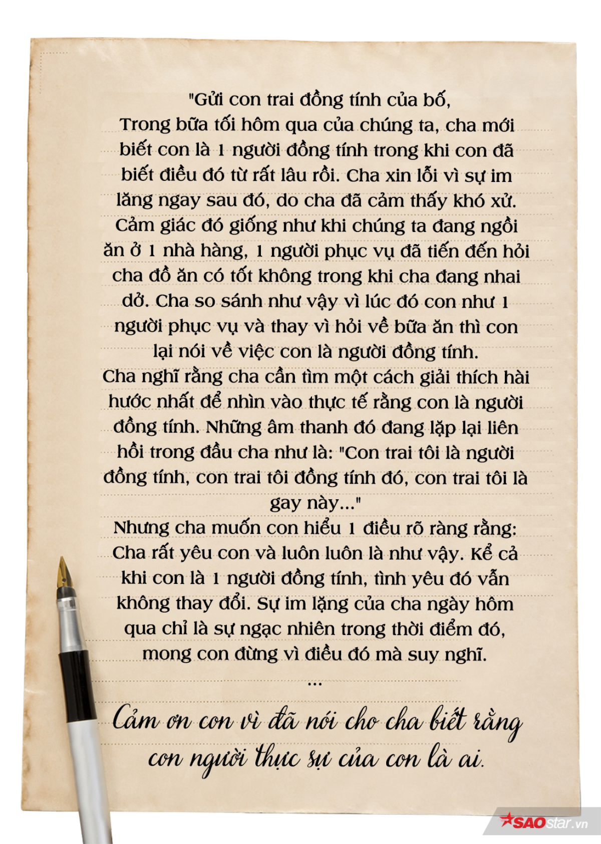 Những lá thư chứa đựng điều không thể nói thành lời của cha mẹ gửi con đồng tính Ảnh 3