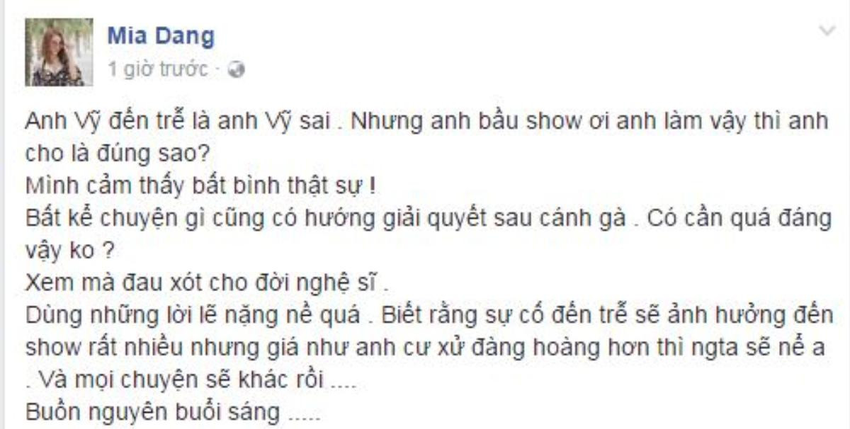 Hương Tràm và nhiều ca sĩ, bầu sô lên tiếng bênh vực Lưu Chí Vỹ vụ 'đi trễ' Ảnh 3