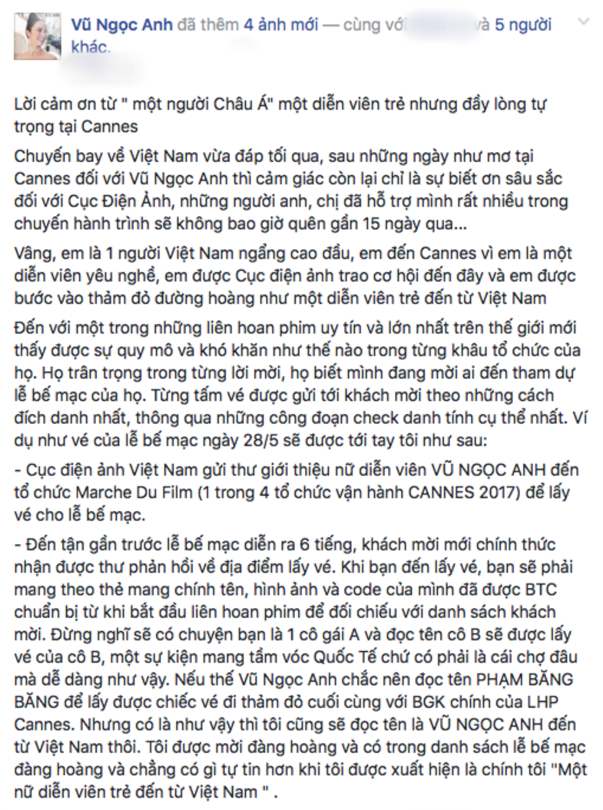 Vũ Ngọc Anh: 'Tôi được mời đàng hoàng và có trong danh sách khách mời lễ bế mạc Cannes' Ảnh 3