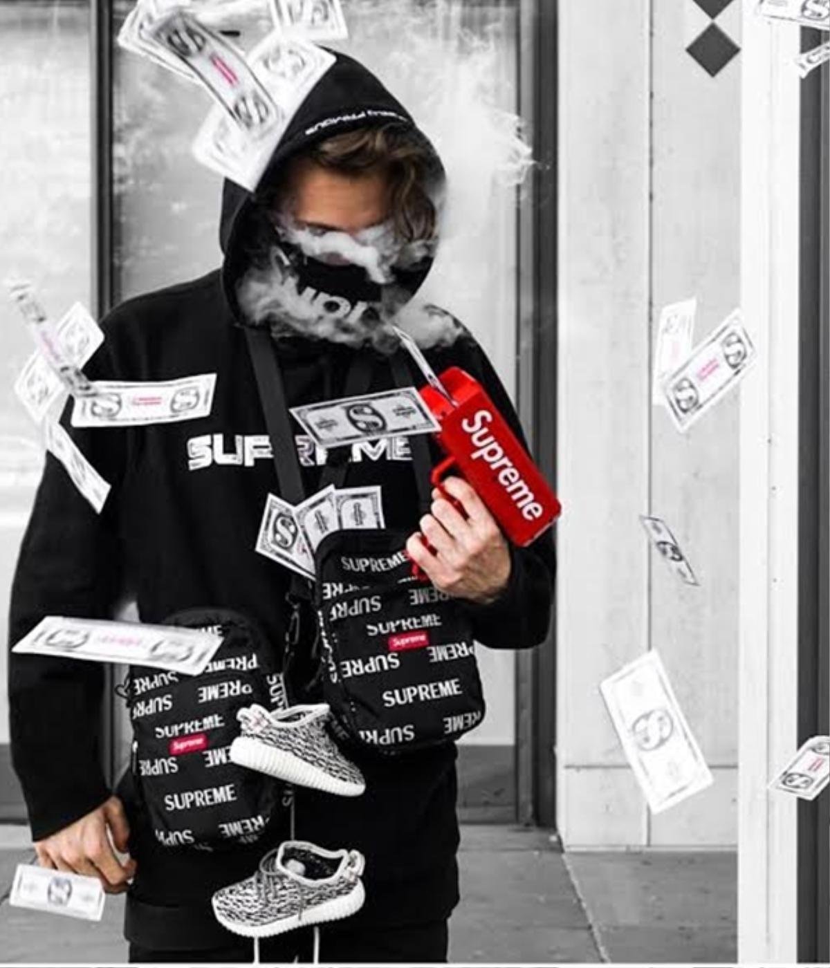 Chỉ cầm súng bắn tiền của Supreme: streetwear giới trẻ lại ngầu đến khó tin! Ảnh 7