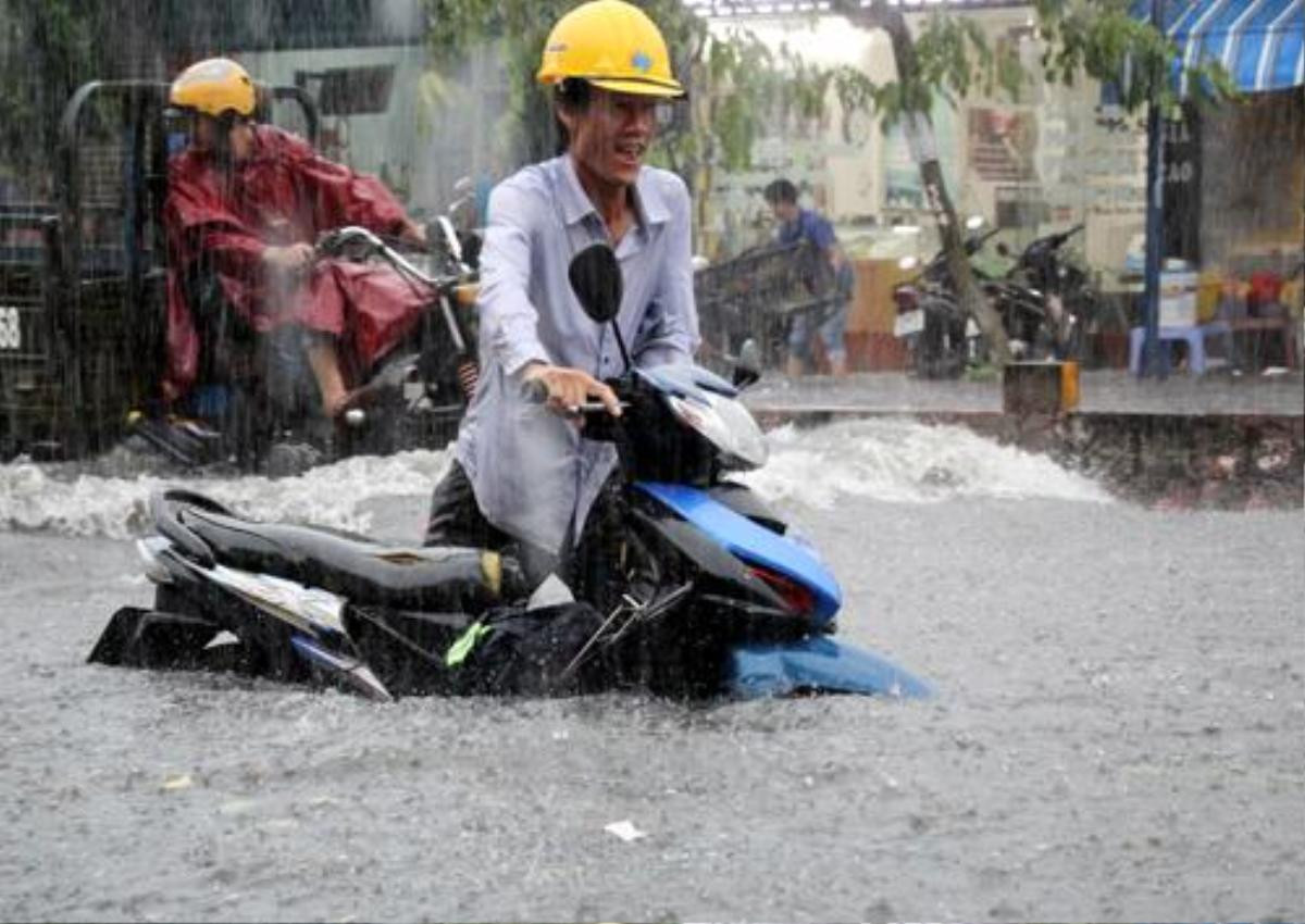 Sài Gòn ban ngày bỗng tối sầm, mưa lớn kèm gió mạnh khiến nhiều người hốt hoảng Ảnh 6