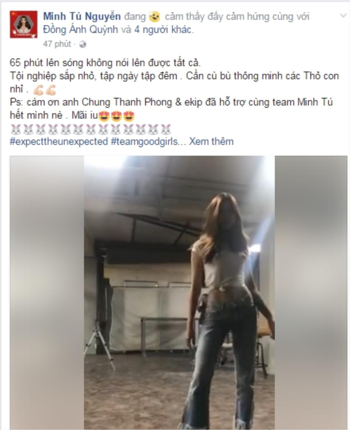 Team bị chê yếu catwalk, Minh Tú đăng clip tập luyện cho học trò và đáp trả: 'Cần cù bù thông minh' Ảnh 1