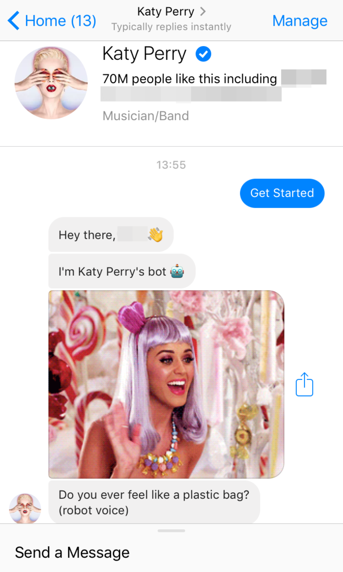 Thật bất ngờ! Nay bạn đã có thể chat trực tiếp với Katy Perry trên facebook rồi đấy Ảnh 1