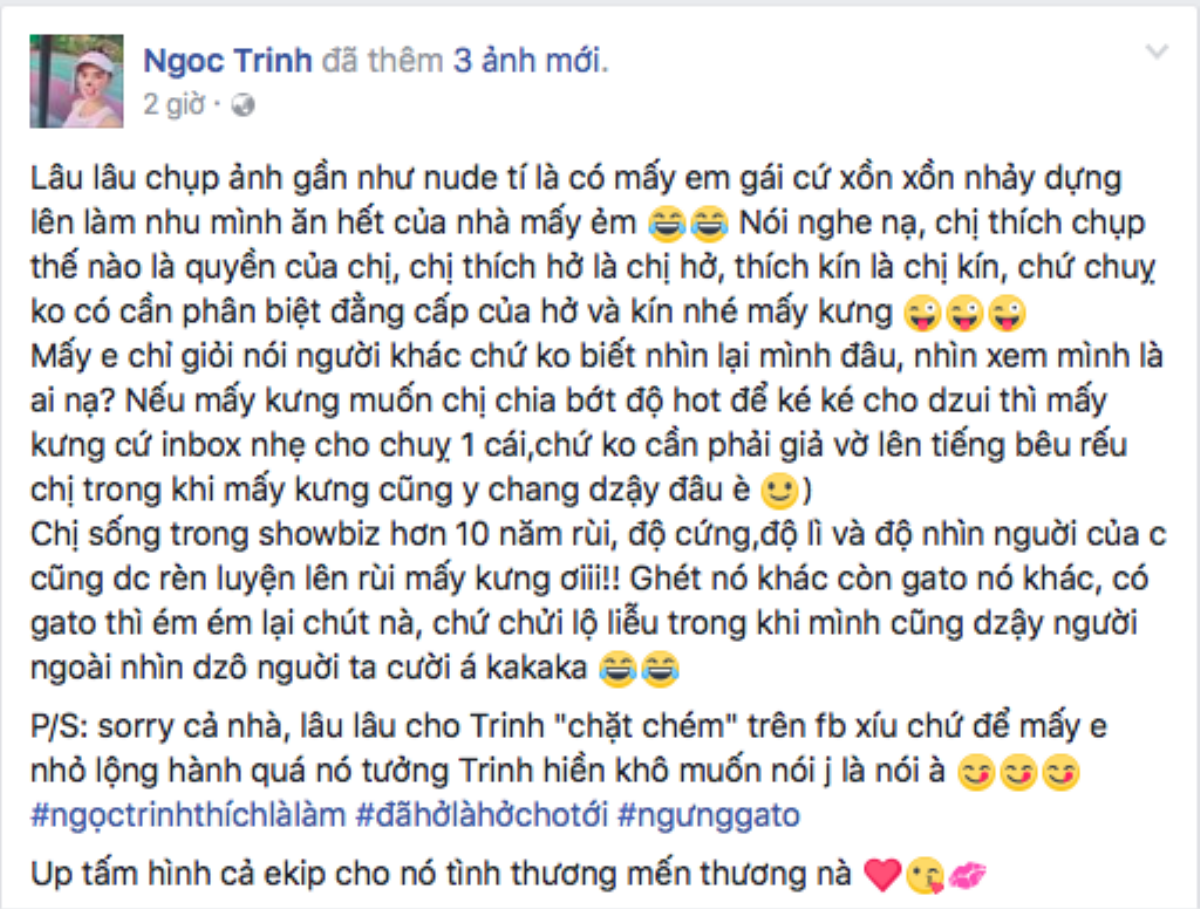 Bị chê chụp hình phản cảm, Ngọc Trinh thẳng thắn đáp trả: 'Chị thích hở là chị hở! Chụp thế nào là quyền của chị!' Ảnh 5