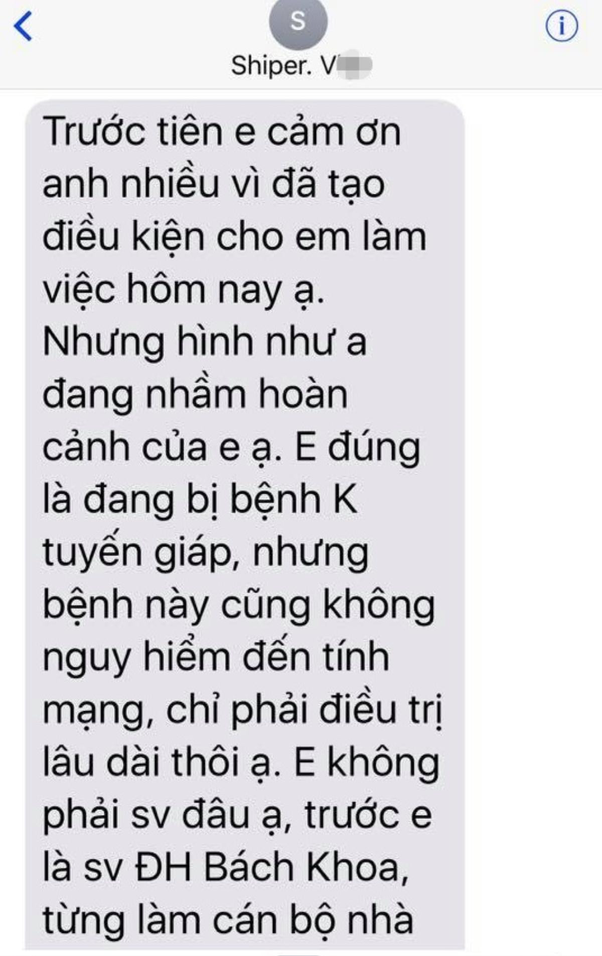 Shipper mắc bệnh ung thư được tặng 300 nghìn, dòng tin nhắn anh gửi lại sau đó khiến vị khách lặng người Ảnh 2