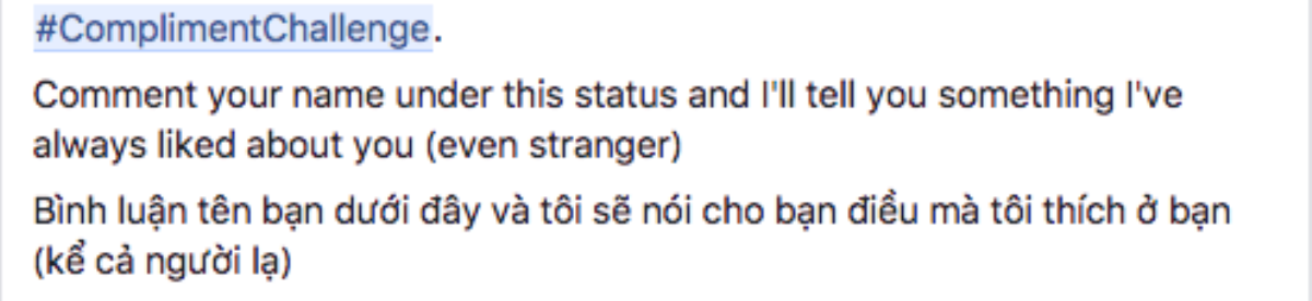 #ComplimentChallenge: Thử thách siêu hot chỉ với 1 bình luận, bạn sẽ biết mọi người thích gì ở mình Ảnh 1