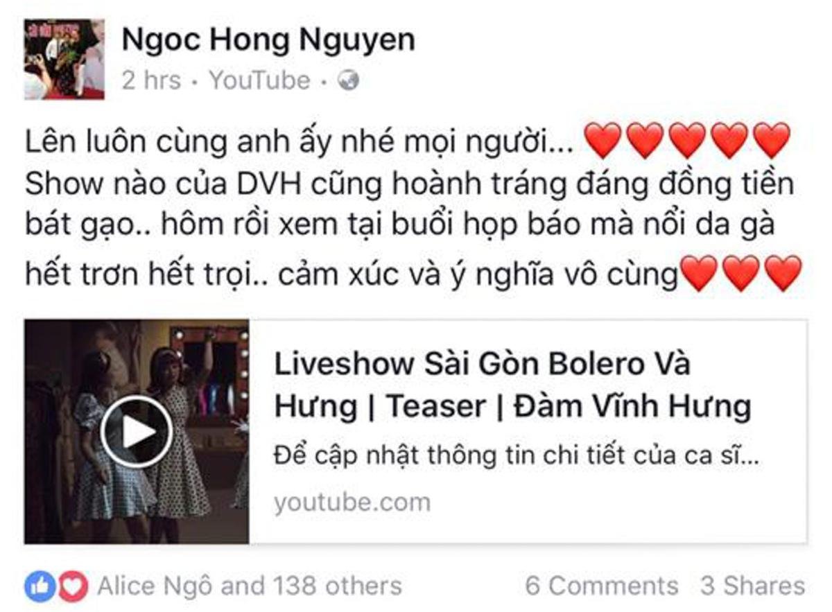 Dàn sao Việt bày tỏ sự ngưỡng mộ trước liveshow bolero của Mr Đàm Ảnh 4