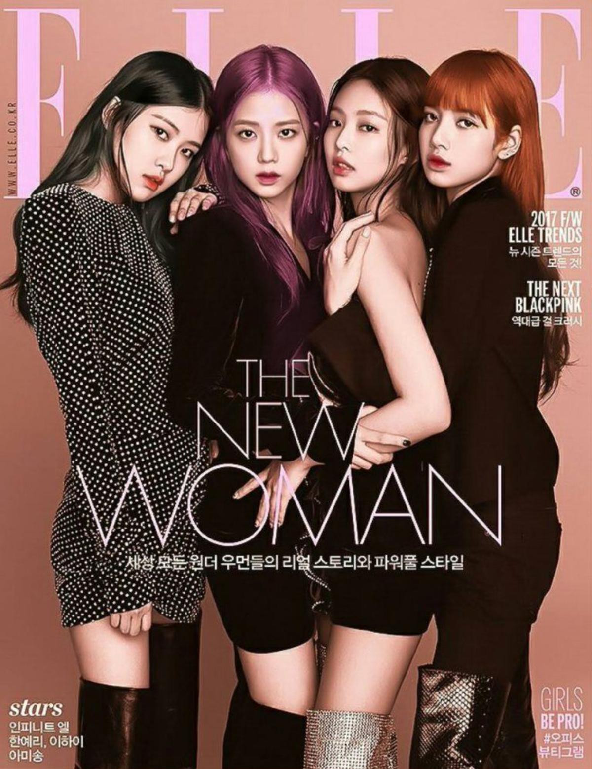 Black Pink trở thành nhóm nhạc nữ đầu tiên của K-pop lên bìa tạp chí Elle Ảnh 1