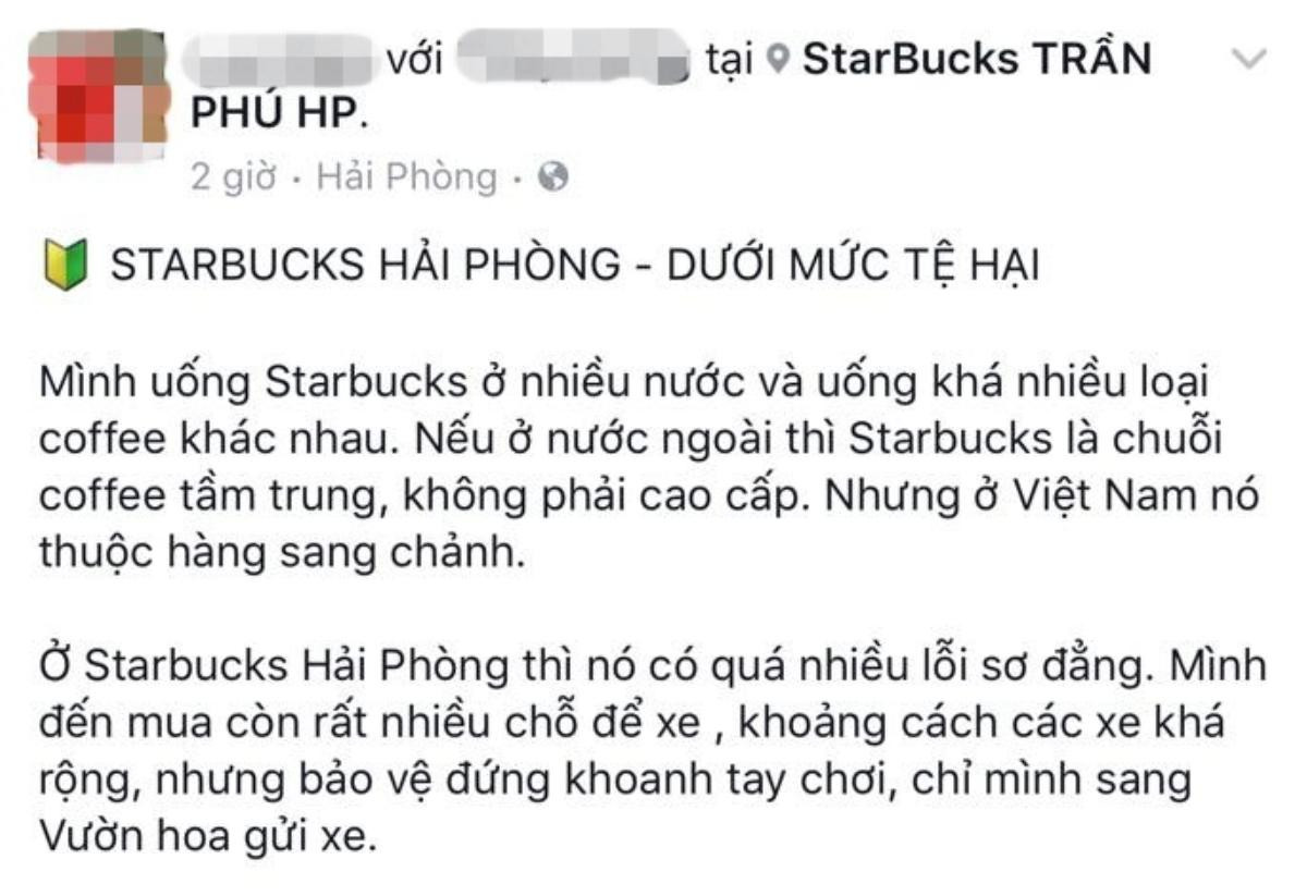 Starbucks Hải Phòng vừa khai trương đã nhận ngay bài review chê 'tơi tả' thu hút hàng nghìn lượt thích Ảnh 5