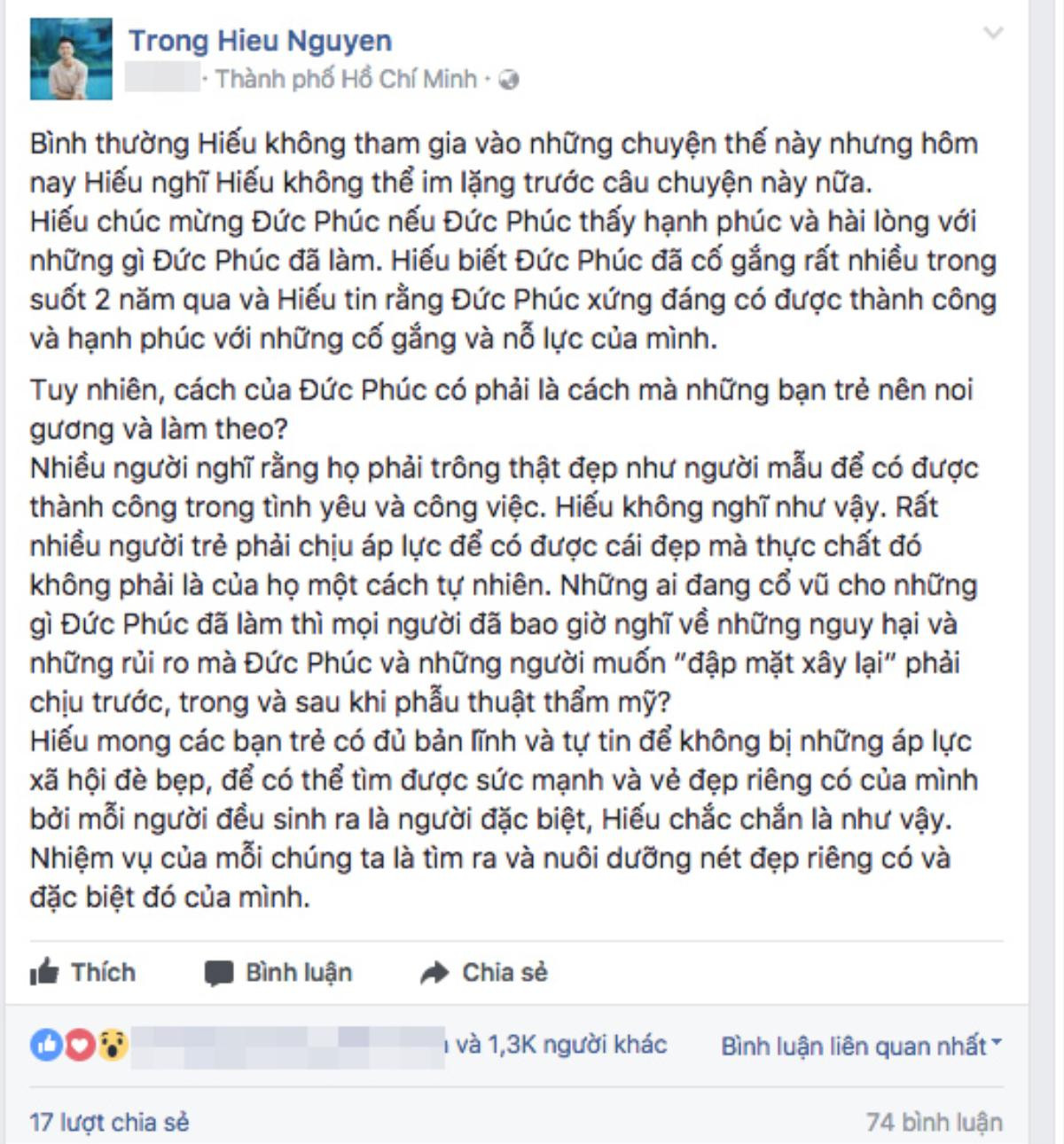 Trọng Hiếu: 'Cách của Đức Phúc có phải là việc những bạn trẻ nên noi gương và làm theo?' Ảnh 4